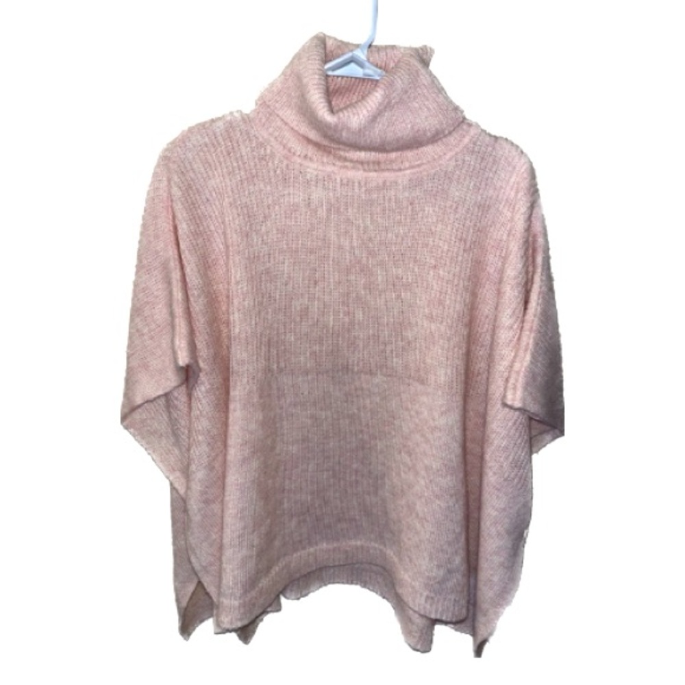 Ann Taylor LOFT- Pink, One Size, Sweater Poncho, Worn Once